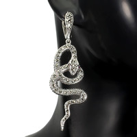 Ruby marcasite with 925 silver cobra fulbevalo