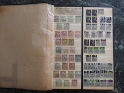 Antik bélyegalbum rengeteg bélyeggel 20 oldal