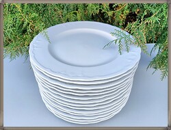Seltmann Weiden Julia ünnepi hófehér porcelán lapos tányérok