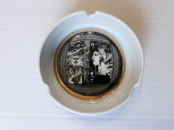 Hollóházi porcelán Szász Endre Hamutartó