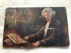 Antik, régi képeslap  -   Mozart     - 1917                                 -5.