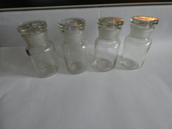 100 éves üvegcse üvegtetővel öt darab