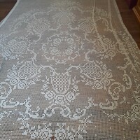 Retro crocheted bedspread or curtain