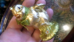 Easter decoration made of artificial resin, like a chocolate chick.