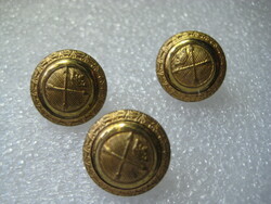 Military jacket buttons 3 pieces 15 mm