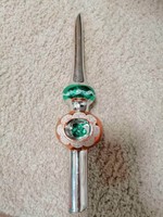 Karácsonyfadísz- reflexes csúcsdísz üveg- retro