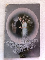 Antique, old romantic postcard - 1915 -5.
