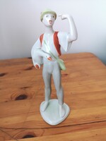 Hollóházi Ludas Matyi porcelán szobor 19 cm