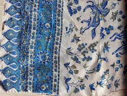 Indiai vadászjelenetes tiszta selyem kendő (110 x 36 cm)
