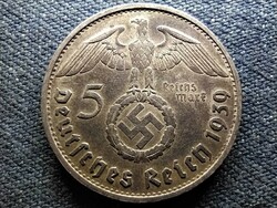 Németország Horogkeresztes .900 ezüst 5 birodalmi márka 1939 B (id69808)