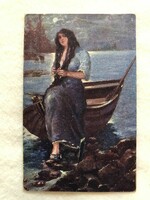 Antik, régi romantikus képeslap -  Postatiszta                                -5.