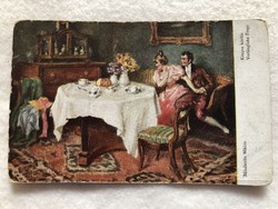 Antique Miklós Mihálovits postcard - postal clean -5.