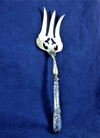 Nice, antique, silver serving fork, French, ca. 1860!!!