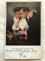 Antique, old m. Work postcard - 1916 -5.