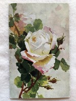 Antik, régi Rózsa virágos képeslap  - Postatiszta                                        -5.