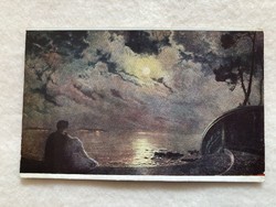 Antik, régi romantikus  képeslap  - Postatiszta                                        -5.