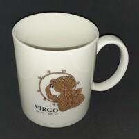 Star-marked porcelain mug, white-gold virgin