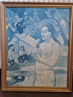 Paul Gauguin repro, gyümölcsöt tartó nő