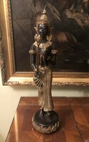 Hindu vagy indonéz isten keleti ázsiai bronz szobor majdnem 50 cm
