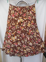 Floral brown linen bell skirt 16th cathrin