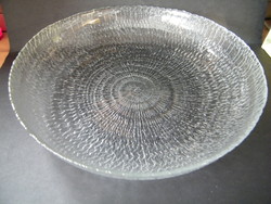 Vintage tapio wirkkala iittala solaris Finnish large glass bowl, centerpiece