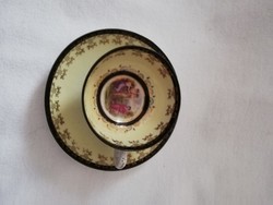 Vintage alt wien eggshell angelika kaufmann coffee cup with hinged bottom