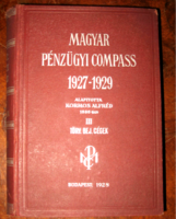 MAGYAR PÉNZÜGYI COMPASS 1927-1929 III.KÖTET: TÖRV.BEJ.CÉGEK