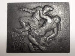 Reményi József /1887-1977/ emlékplakett 1931,Budapesti Budai Torna Egylet 1869 50 x 62 mm