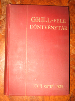 GRILL FÉLE DÖNTVÉNYTÁR XIII.KÖTET 1925
