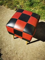 Retro faux leather pouf in good condition