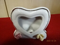 German porcelain, heart-shaped photo holder, height 7 cm. Jokai.