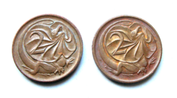 Ausztrália - 2 db - 2 cent - Galléros gyík - 1980  & 1981  - II. Erzsébet királynő
