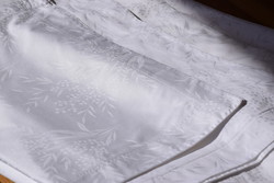 Régi Antik selyemdamaszt paplanhuzat párnahuzat ritka minta ágynemű garnitúra 190 x 124