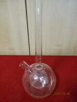 Üveg mérőedény, fajsúlymérő, magassága 25,5 cm. Jókai.