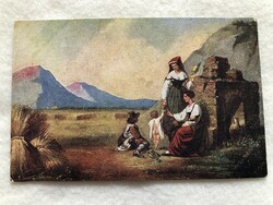 Antik, régi J. Mathauser  képeslap  - Postatiszta                                 -5.