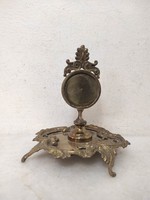 Antik zsebóra óra tartó sárgaréz barokk mintás 230 6918