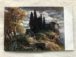 Antique, old postcard - post clean -5.