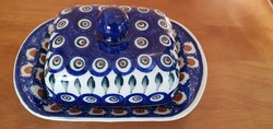 Peacock grain butter holder ceramic