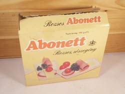 Retro Abonett rozsos kenyér papír doboz - Új Világ MGTSZ Abony - 1990-es évből