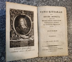 YUNG, [EDWARD]: Yung éjtzakáji és egyéb munkái. (Pétzeli Jó­sef). Első kötet. 1815, Pozsony.