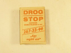 Retro reklám gyufa gyufásdoboz - Drog Stop Matáv Dunaholding reklám - 1980-as évekből