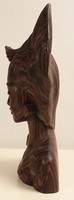 Bali antik fa szobor - női fej 1930-as évek