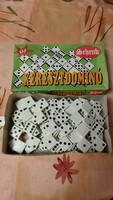 Retró keresztdominó, 40 db-os,  eredeti dobozában