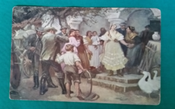 Magyar festő Deák-Ébner Lajos festménye után ,művészeti képeslap
