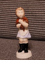 Aquincumi ritka didergő lány régi porcelán
