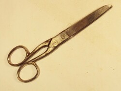 Old antique iron scissors with stamm solingen weyer mark, total length: 17 cm