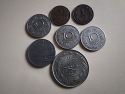 Külföldi vegyes érmék.7.db. Különböző évszámok.