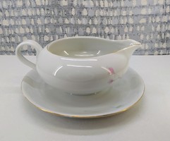 Vintage bécsi porcelán szószos tál tálcával