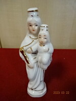 Német porcelán Szűz Mária a kis Jézussal, magassága 11 cm. Jókai.