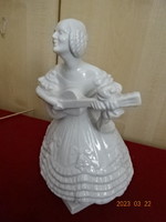 Herend porcelain, Déryné statue, white, height 22 cm. Jokai.